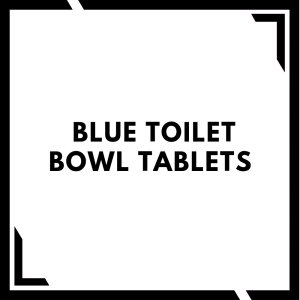 Blue toilet bowl tablets