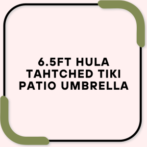 6.5ft Hula Tahtched Tiki Patio Umbrella