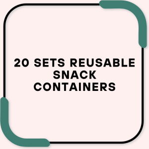 20 Sets Reusable Snack Containers