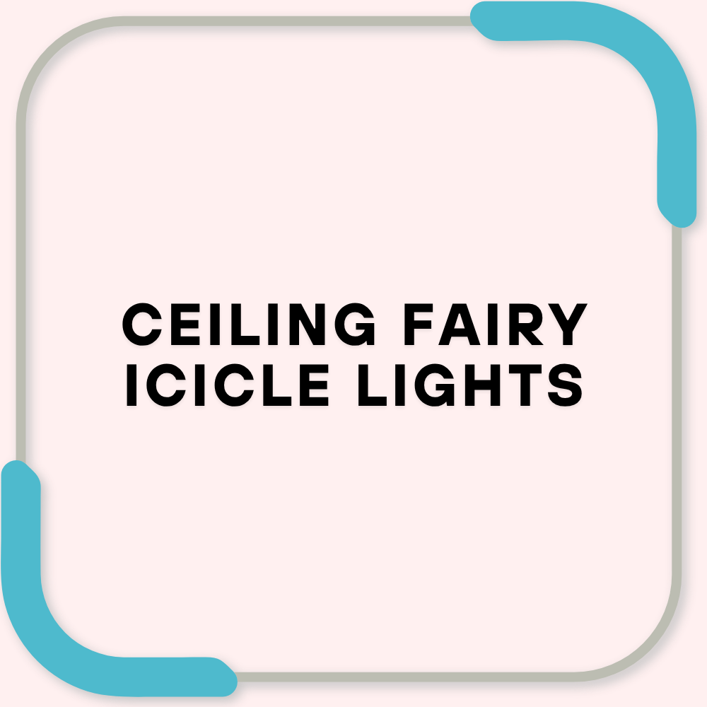 Ceiling fairy icicle lights