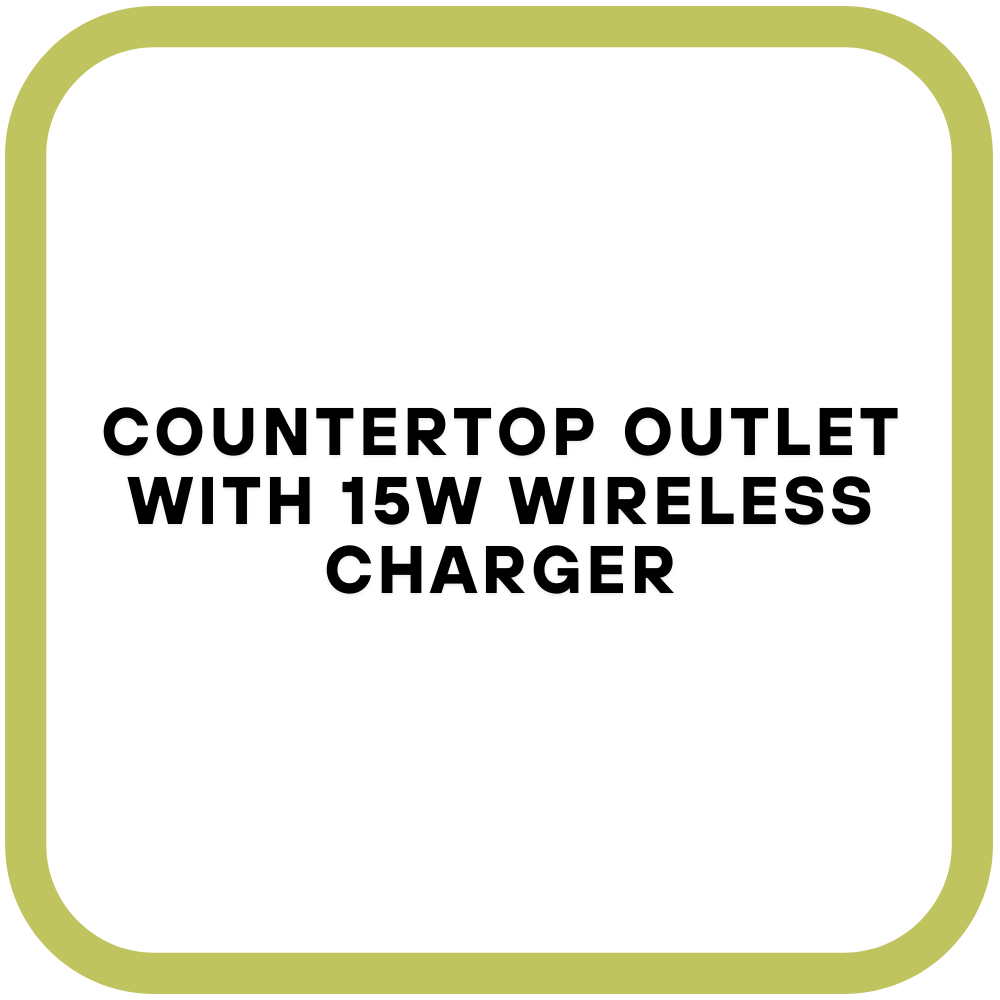Countertop Outlet with 15W Wireless Charger