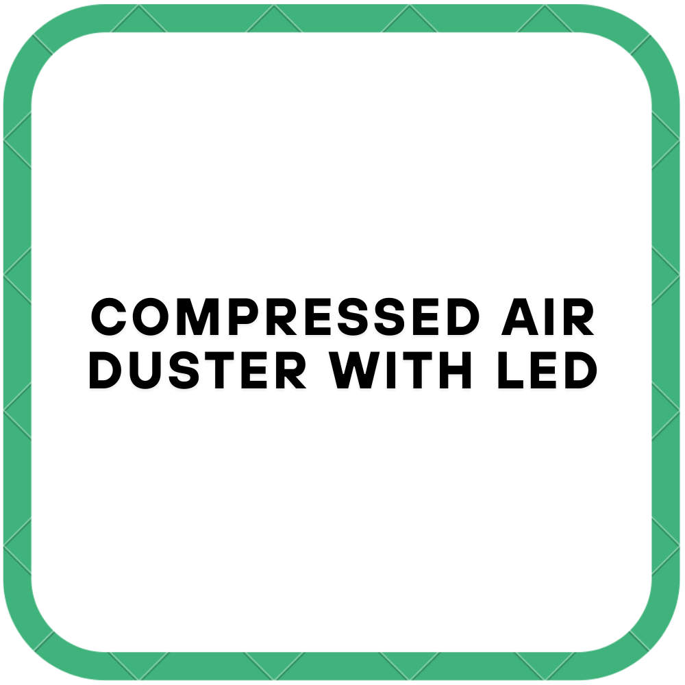Compressed air duster with LED