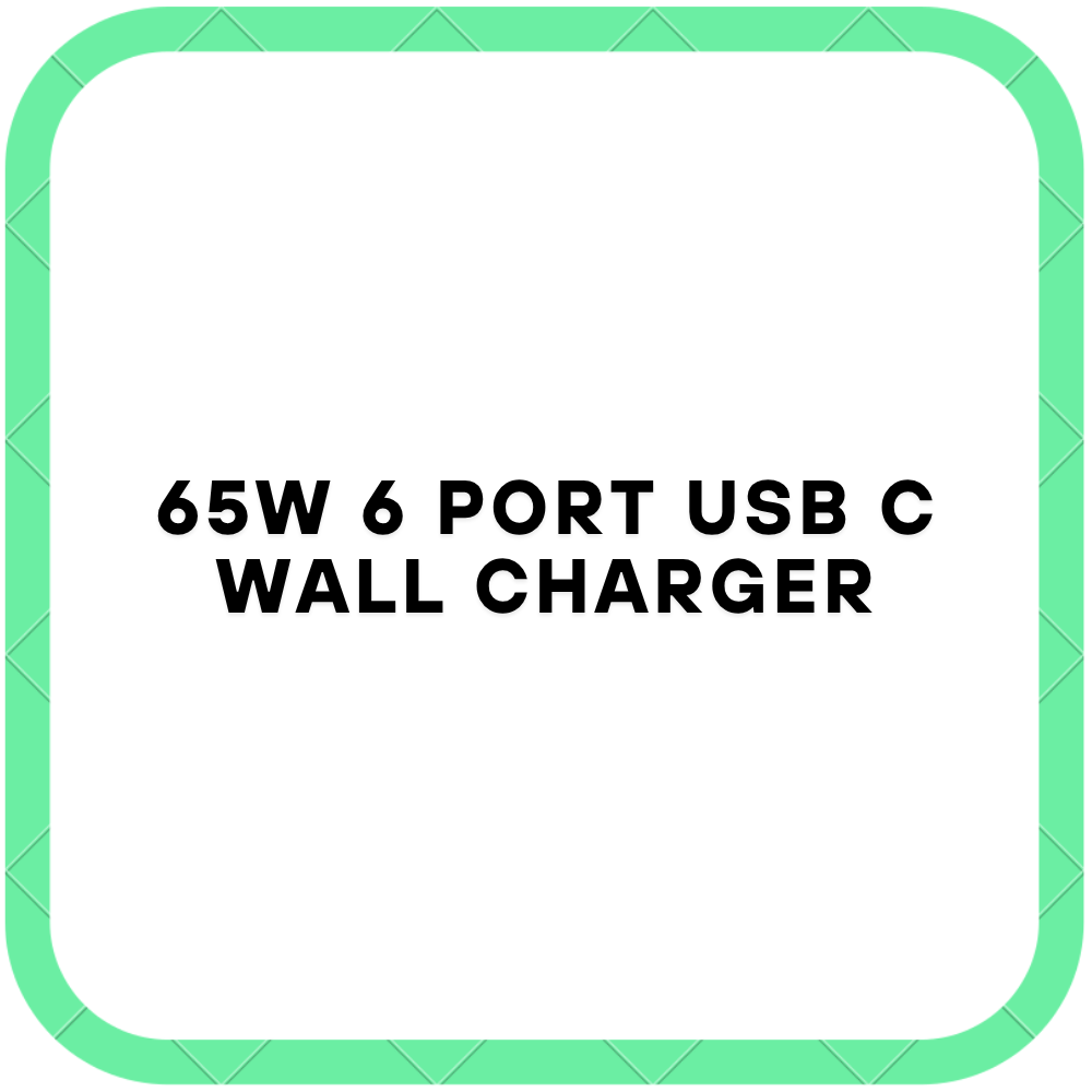 65W 6 Port USB C Wall Charger