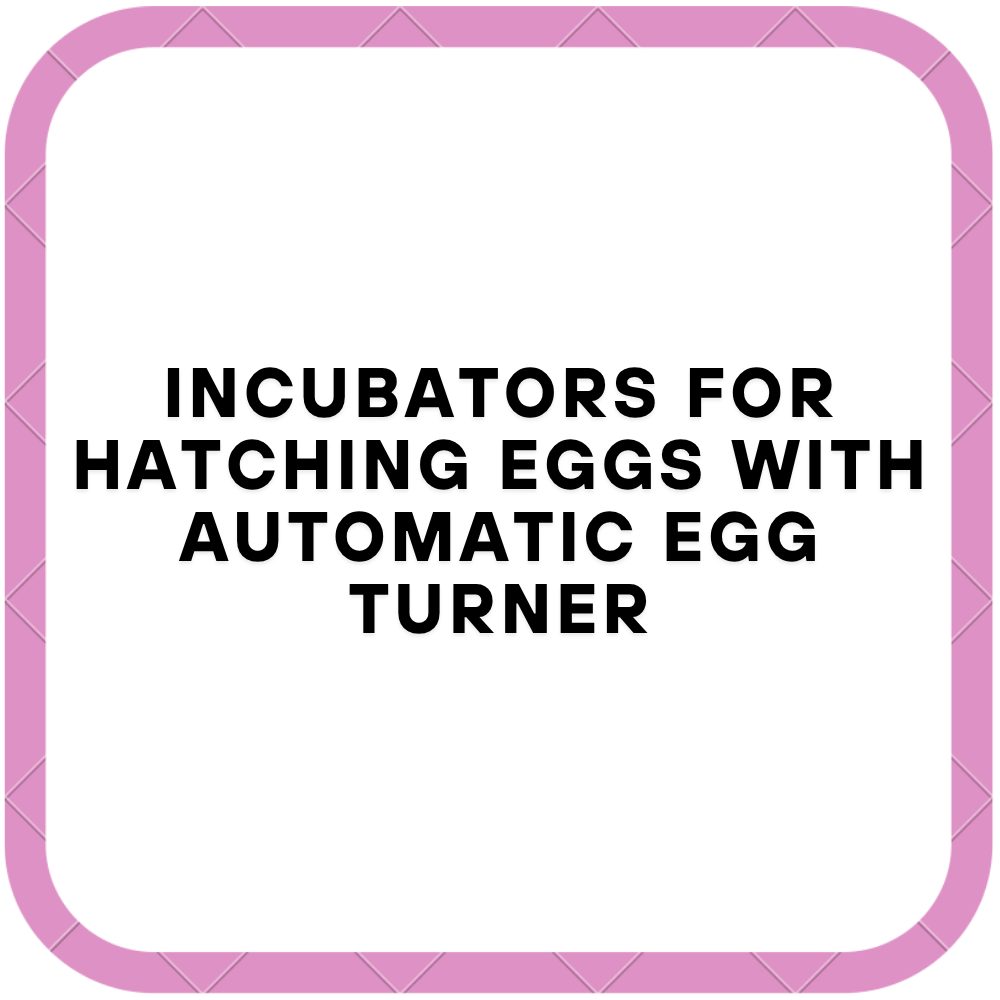 Incubators for Hatching Eggs with Automatic Egg Turner
