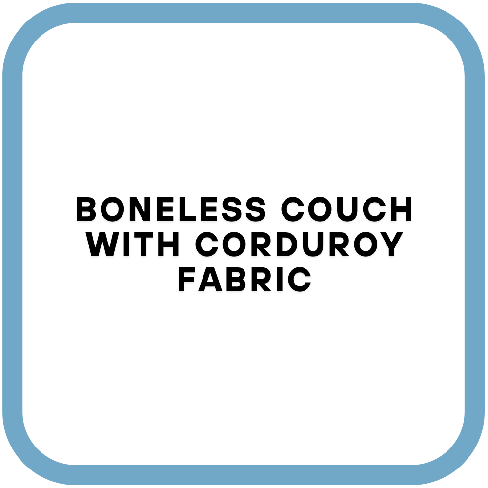Boneless Couch with Corduroy Fabric
