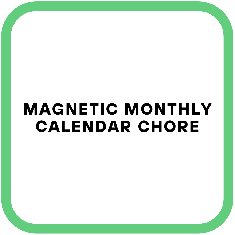 Magnetic Monthly Calendar Chore