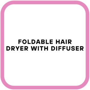 Foldable Hair Dryer with Diffuser