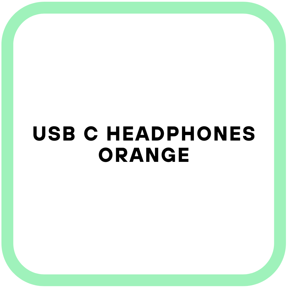 USB C Headphones Orange