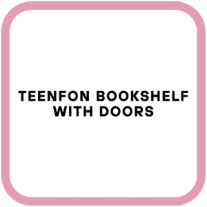 TEENFON Bookshelf with Doors