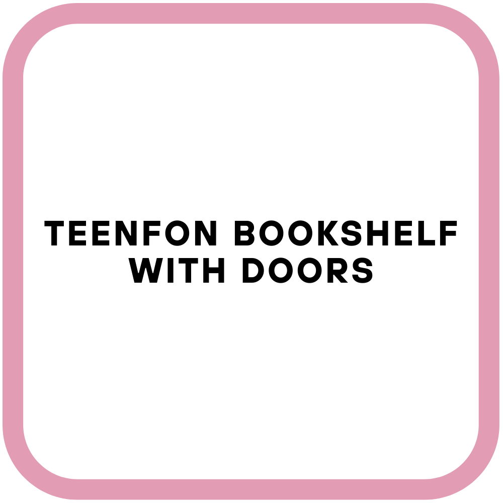 TEENFON Bookshelf with Doors