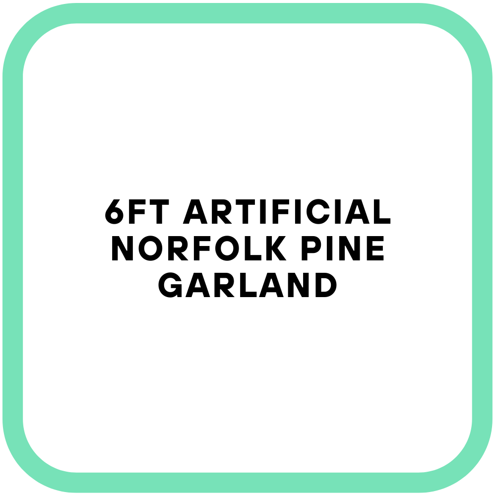 6FT Artificial Norfolk Pine Garland