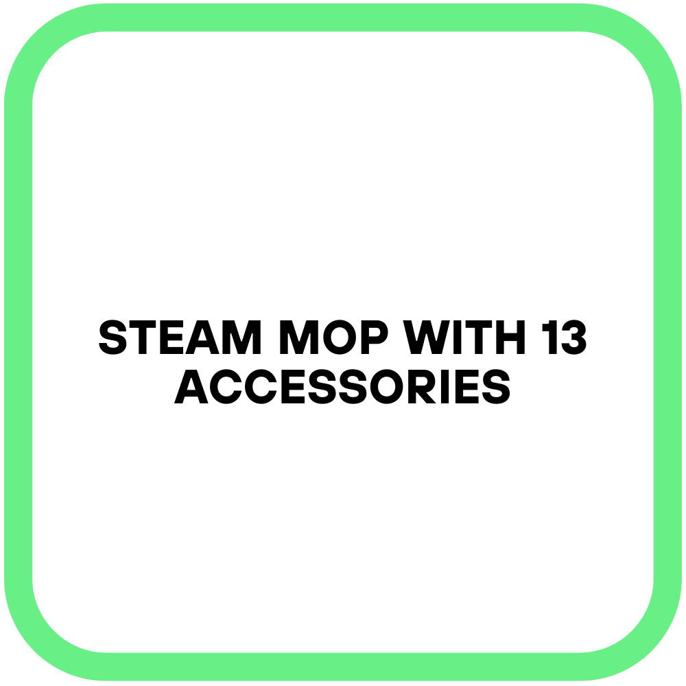 Steam Mop with 13 Accessories