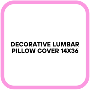 Decorative Lumbar Pillow Cover 14x36