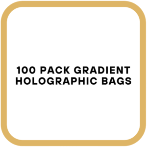 100 Pack Gradient Holographic Bags