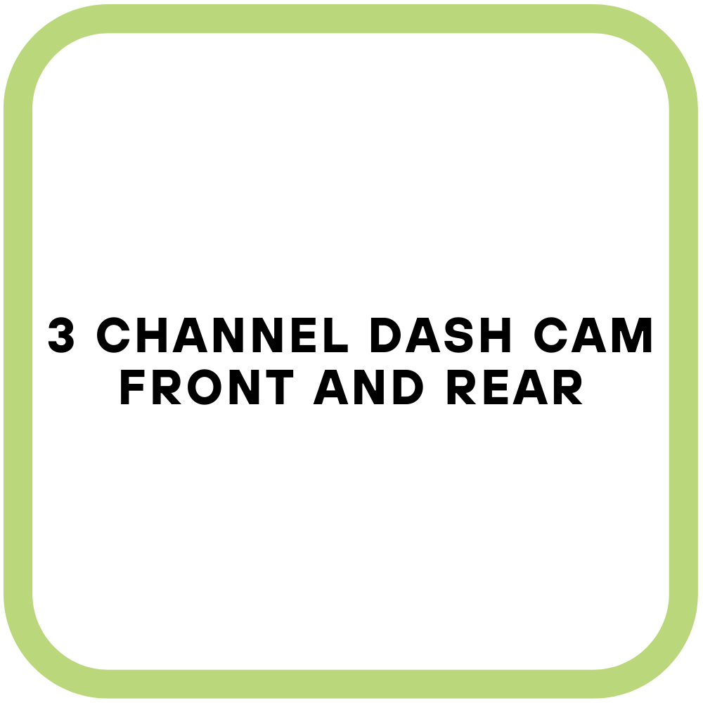 3 Channel Dash Cam Front and Rear