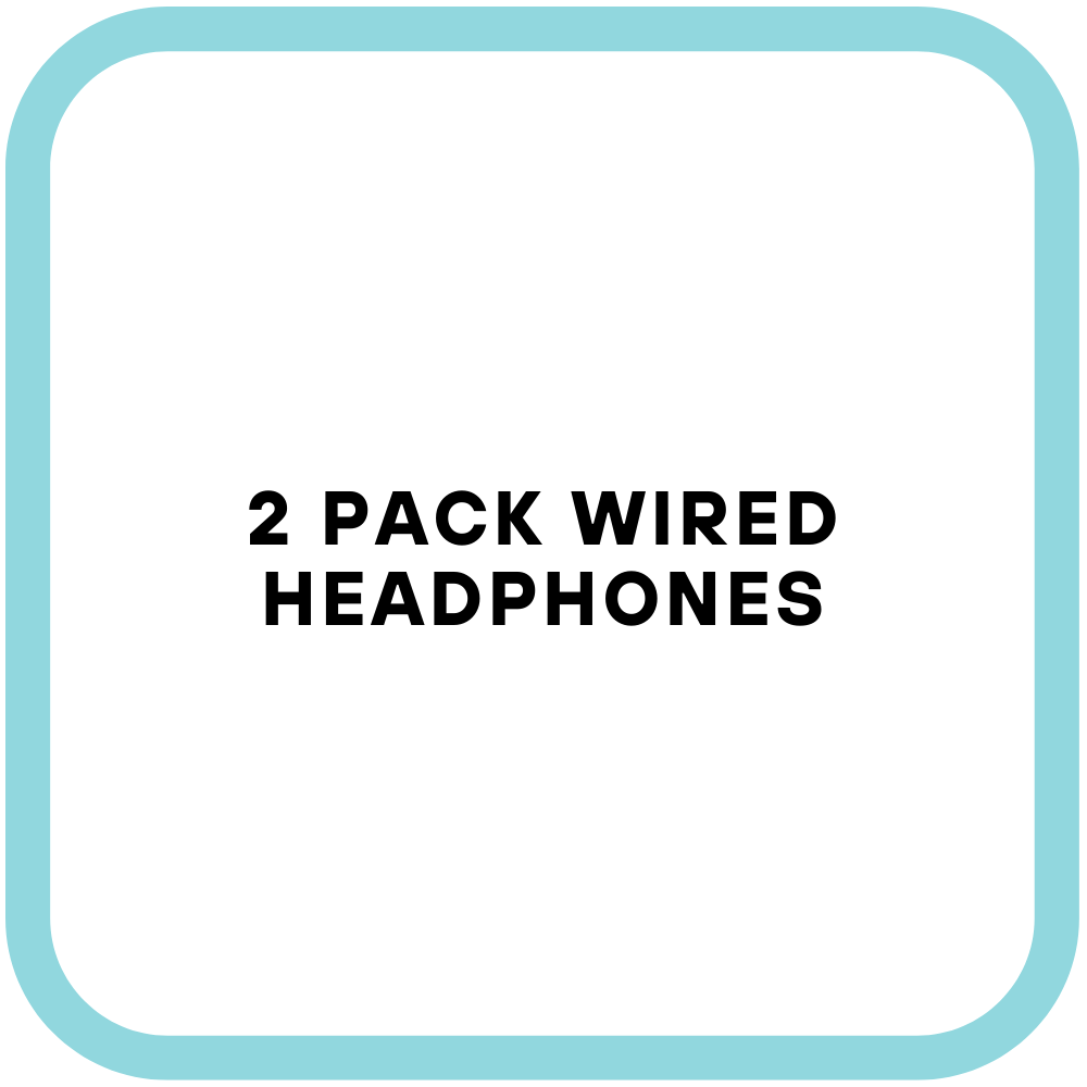 2 Pack Wired Headphones