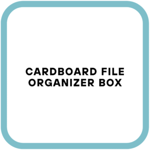 Cardboard File Organizer Box