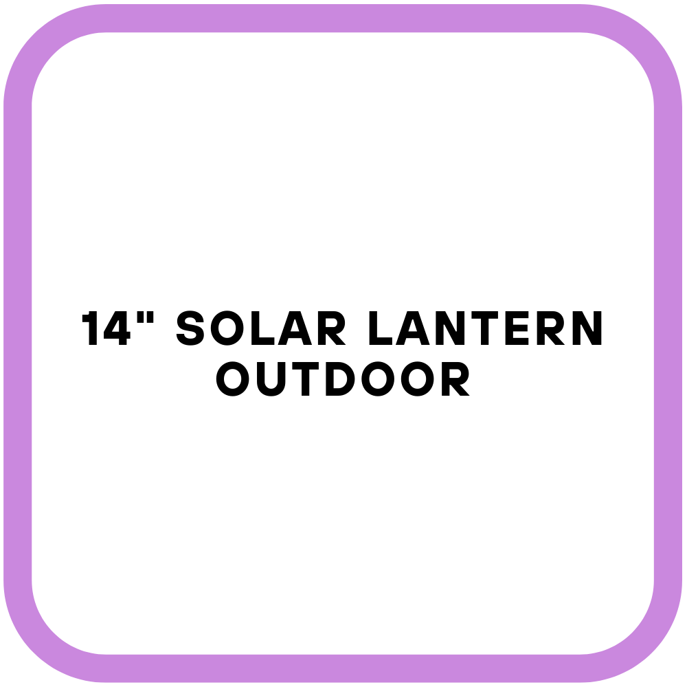 14" Solar Lantern Outdoor