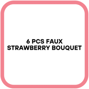 6 Pcs Faux Strawberry Bouquet