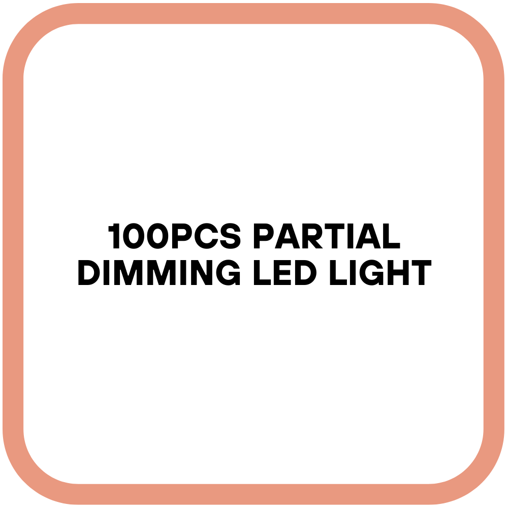 100PCS Partial Dimming LED Light