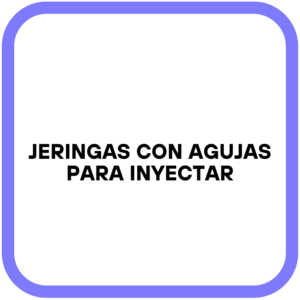 Jeringas con agujas para inyectar