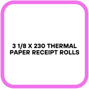3 1/8 x 230 Thermal Paper Receipt Rolls