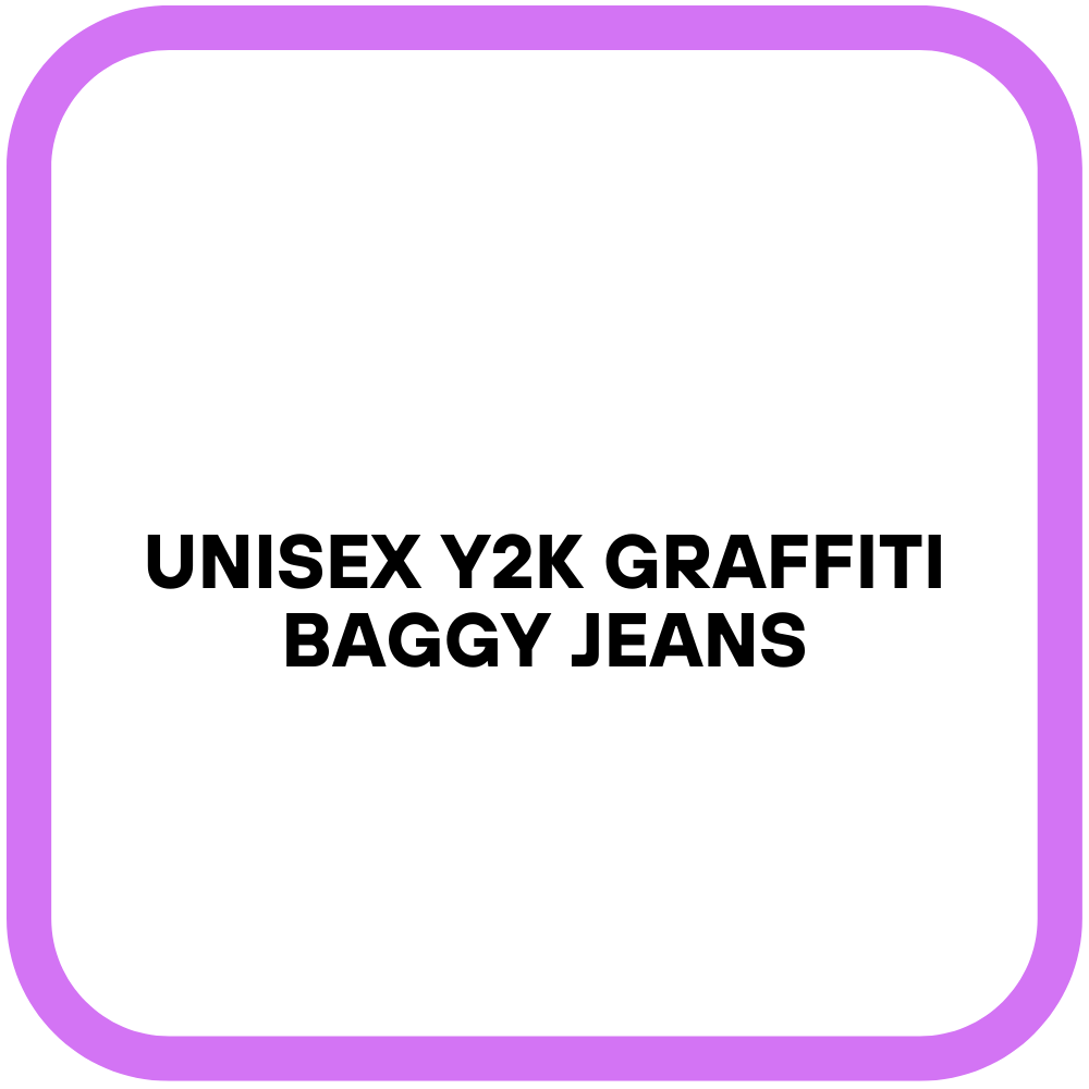 Unisex Y2K Graffiti Baggy Jeans