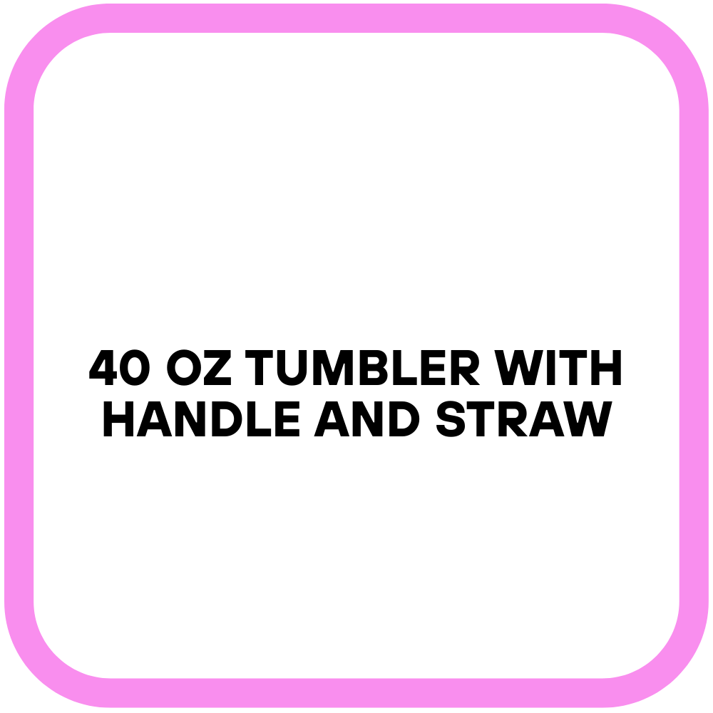 40 oz Tumbler with Handle and Straw