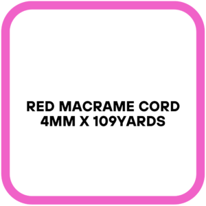 Red Macrame Cord 4mm x 109Yards