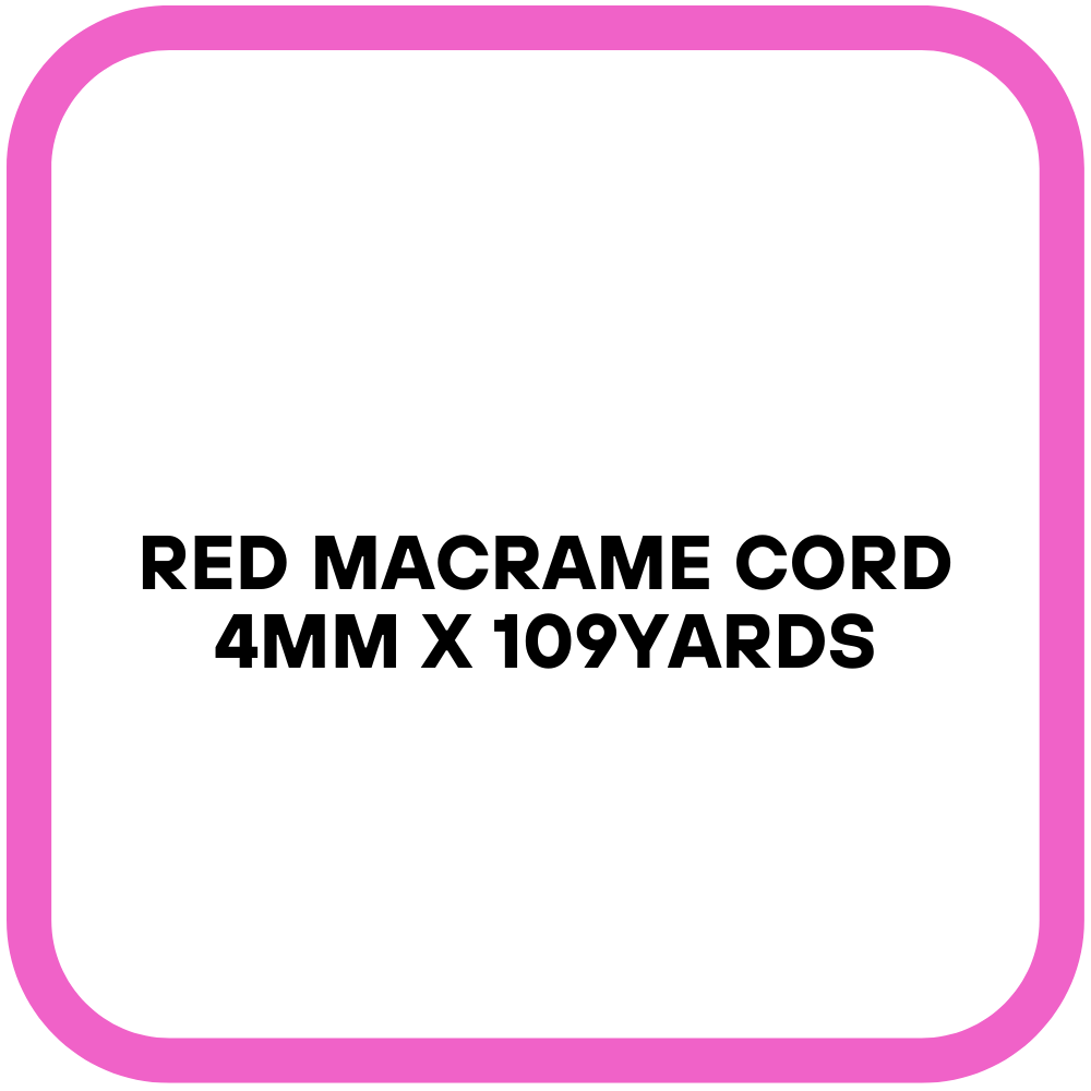 Red Macrame Cord 4mm x 109Yards