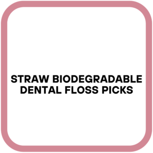 Straw Biodegradable Dental Floss Picks