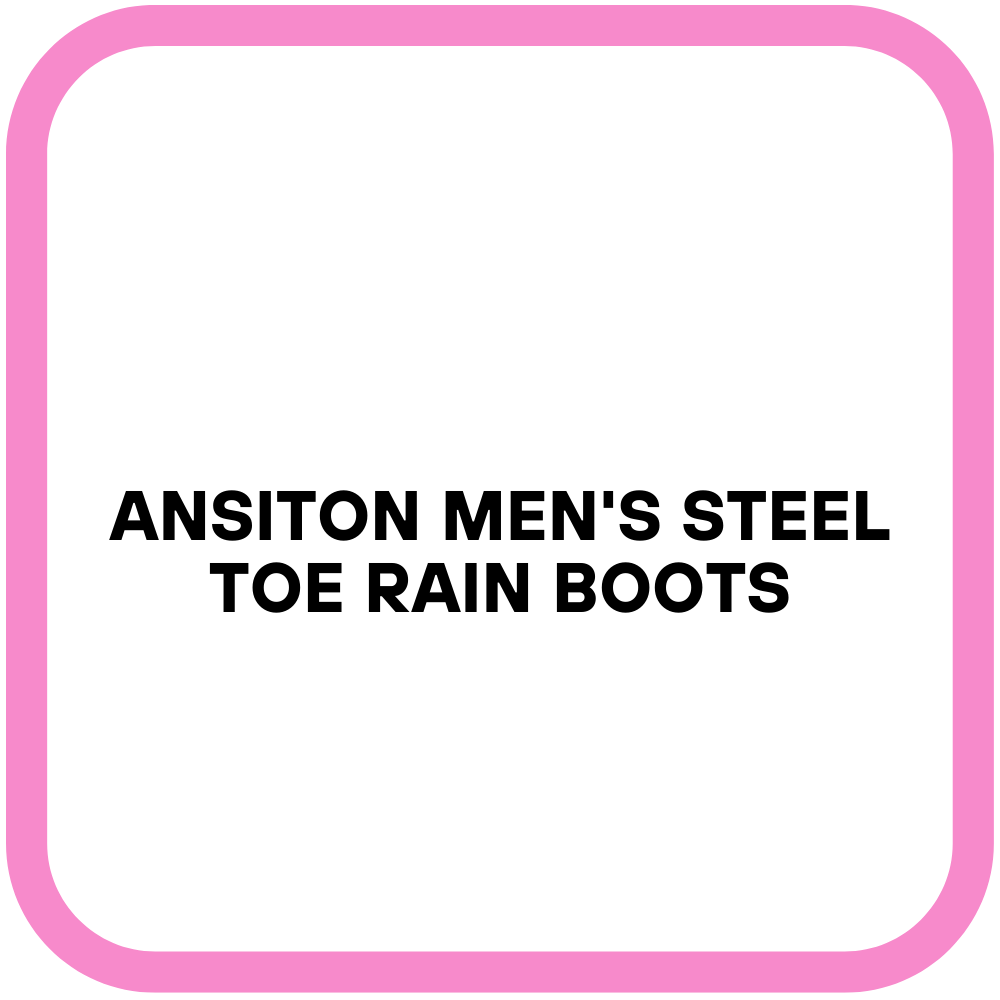 ANSITON Men's Steel Toe Rain Boots