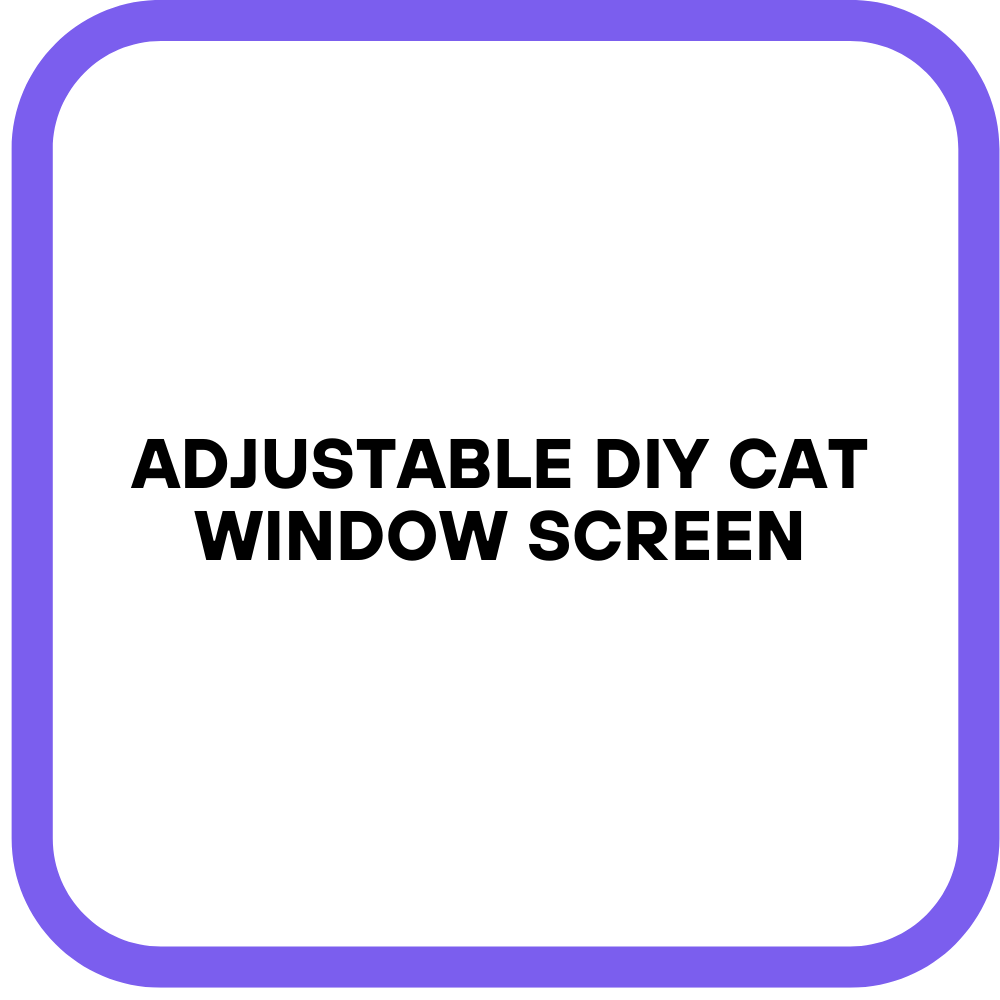 Adjustable DIY Cat Window Screen
