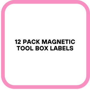 12 Pack Magnetic Tool Box Labels