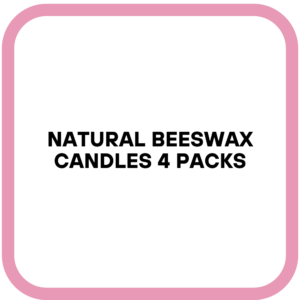 Natural Beeswax Candles 4 Packs