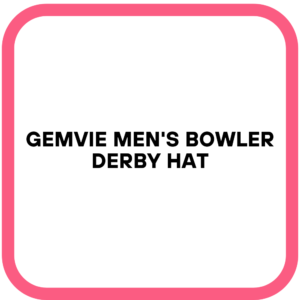 GEMVIE Men's Bowler Derby Hat
