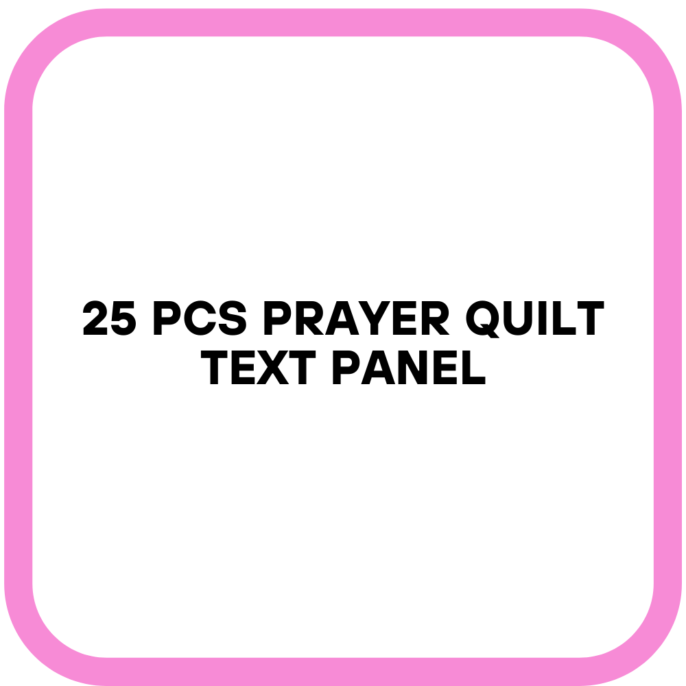 25 Pcs Prayer Quilt Text Panel