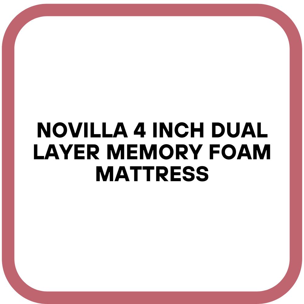 Novilla 4 Inch Dual Layer Memory Foam Mattress
