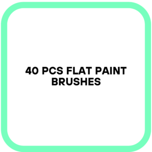40 Pcs Flat Paint Brushes