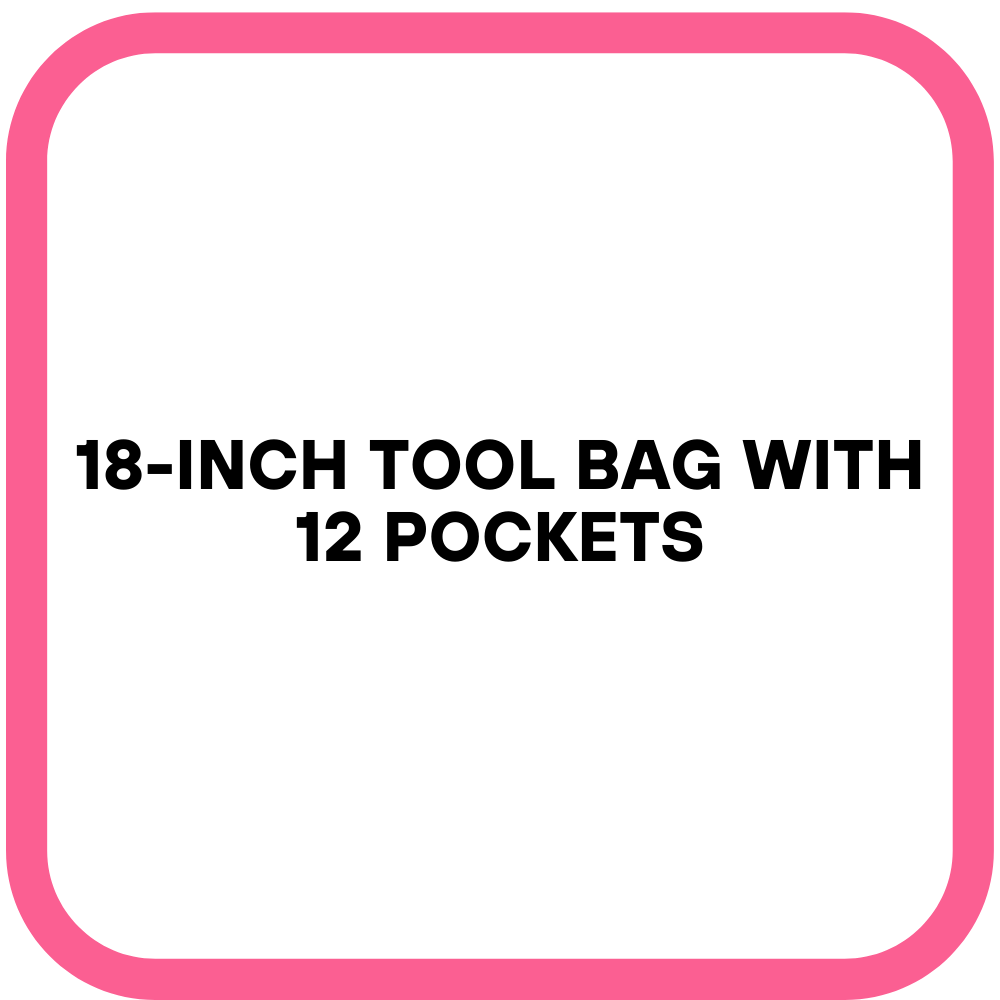 18-Inch Tool Bag with 12 Pockets