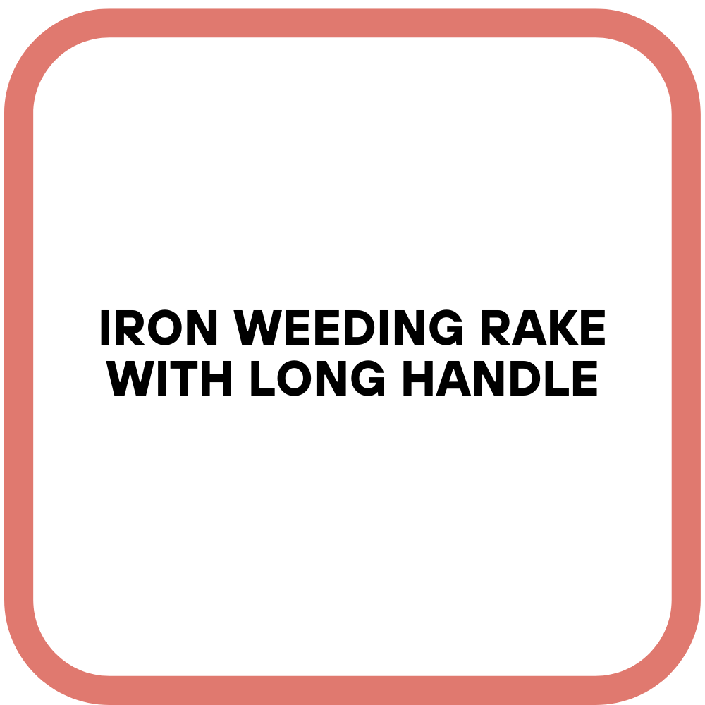 Iron Weeding Rake with Long Handle