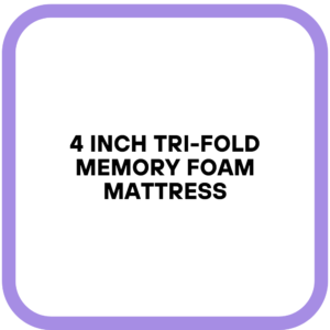 4 Inch Tri-Fold Memory Foam Mattress