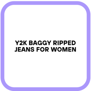 Y2K Baggy Ripped Jeans for Women