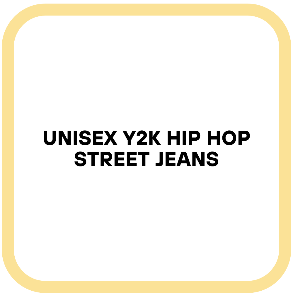 Unisex Y2K Hip Hop Street Jeans