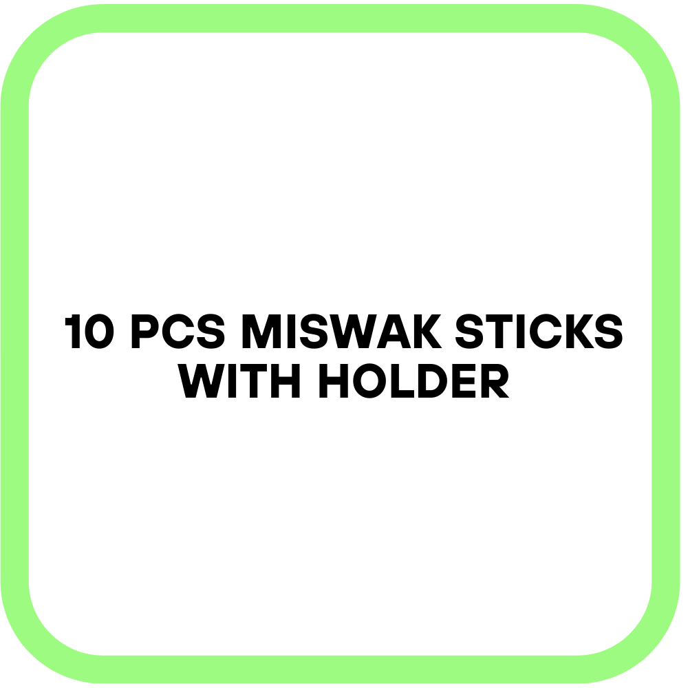 10 Pcs Miswak Sticks with Holder