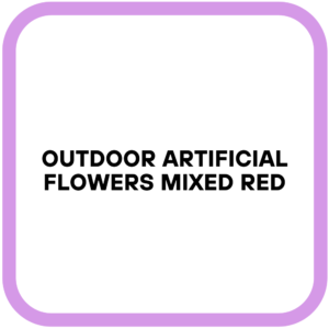 Outdoor Artificial Flowers Mixed Red