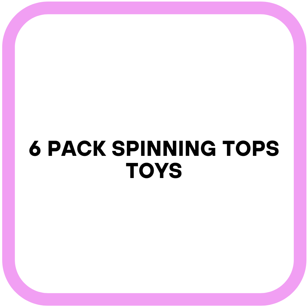 6 Pack Spinning Tops Toys