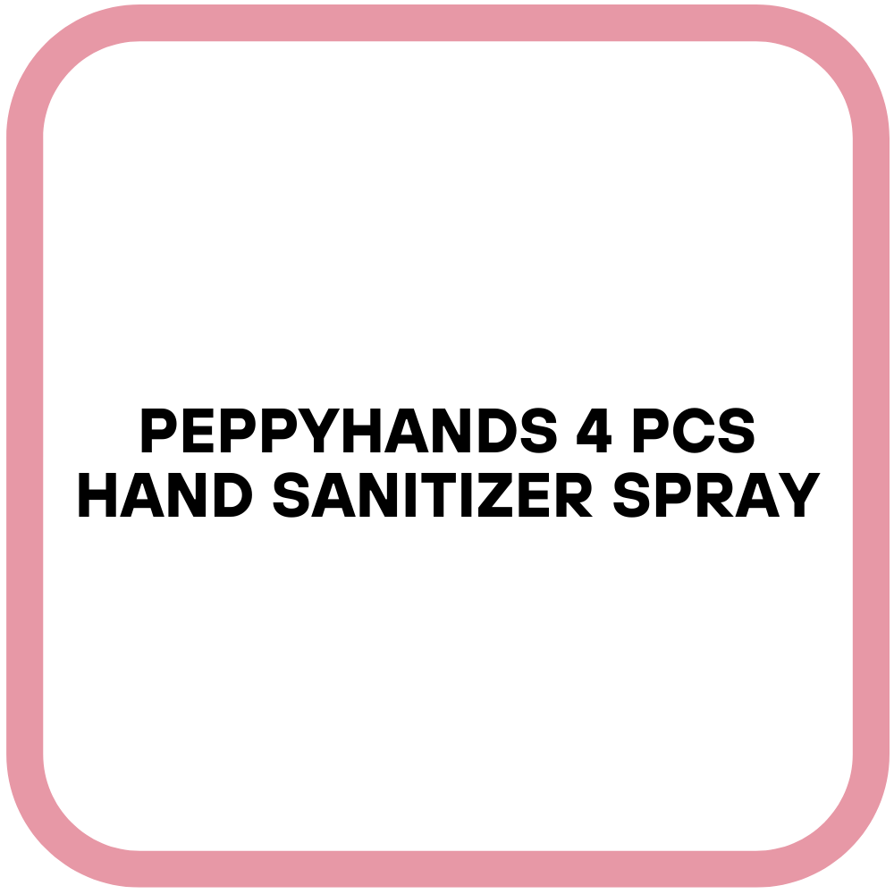 PeppyHands 4 Pcs Hand Sanitizer Spray
