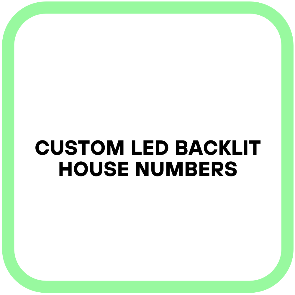 Custom LED Backlit House Numbers