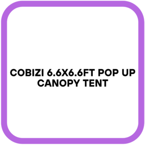 COBIZI 6.6x6.6ft Pop Up Canopy Tent